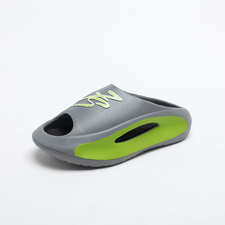 Moonshots Slides - Grey on Green